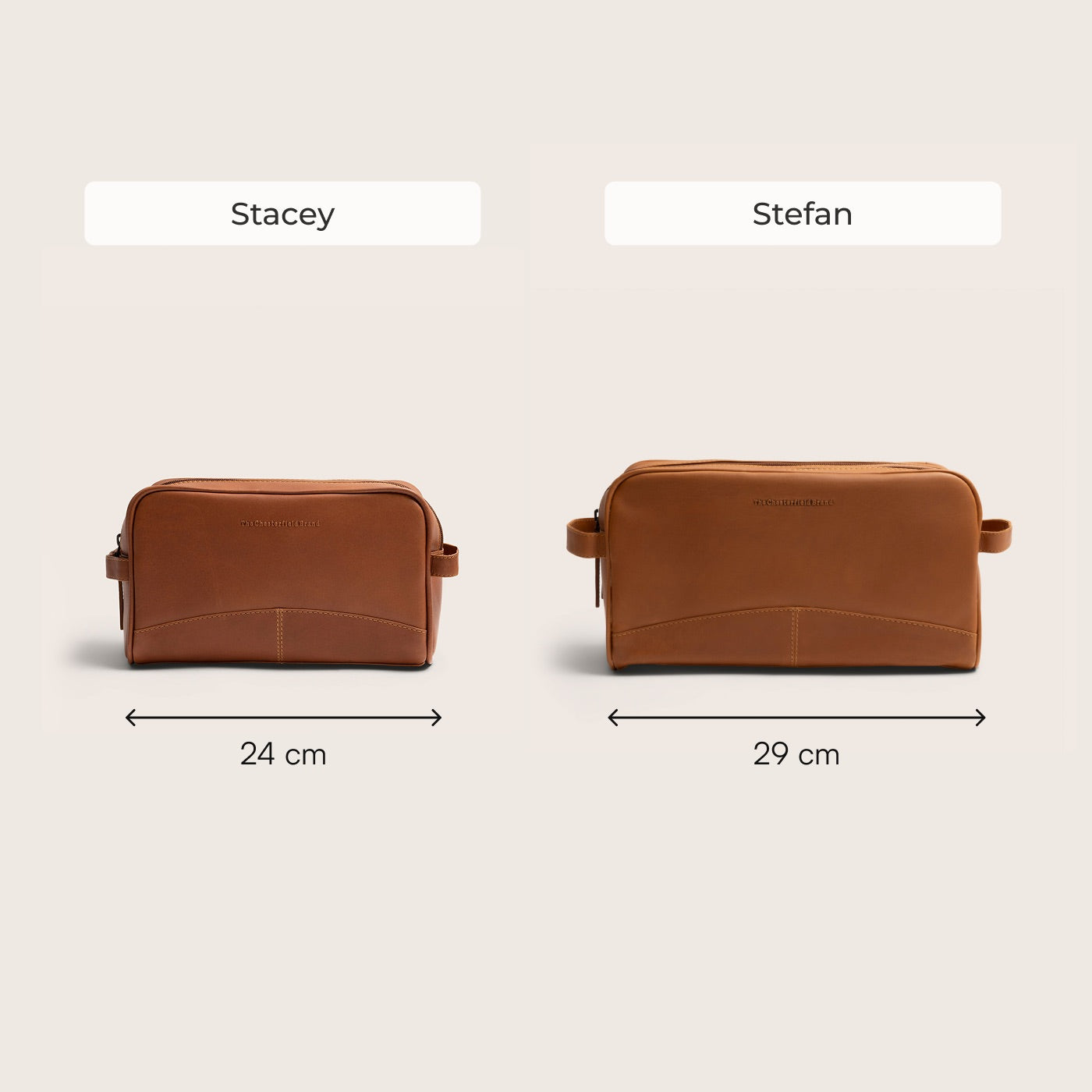 Leren Toilettas Cognac Stacey