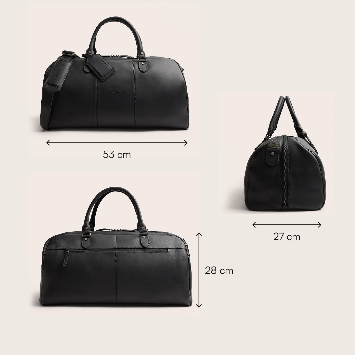 Leren Weekendtas Zwart William-II