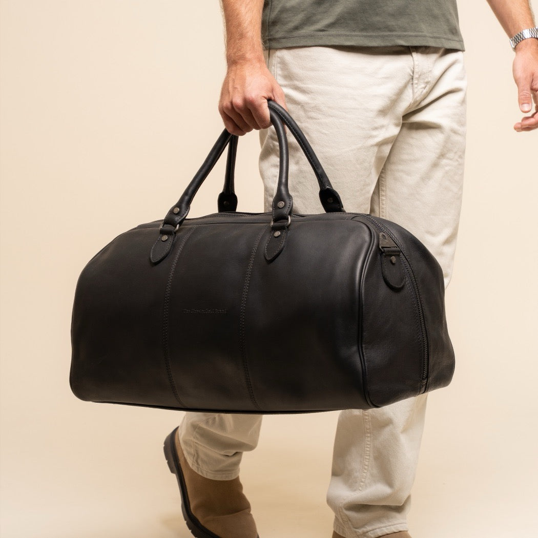 Leren Weekendtas Zwart William-II