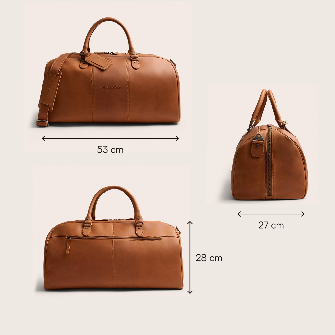 Leren Weekendtas Cognac William-II
