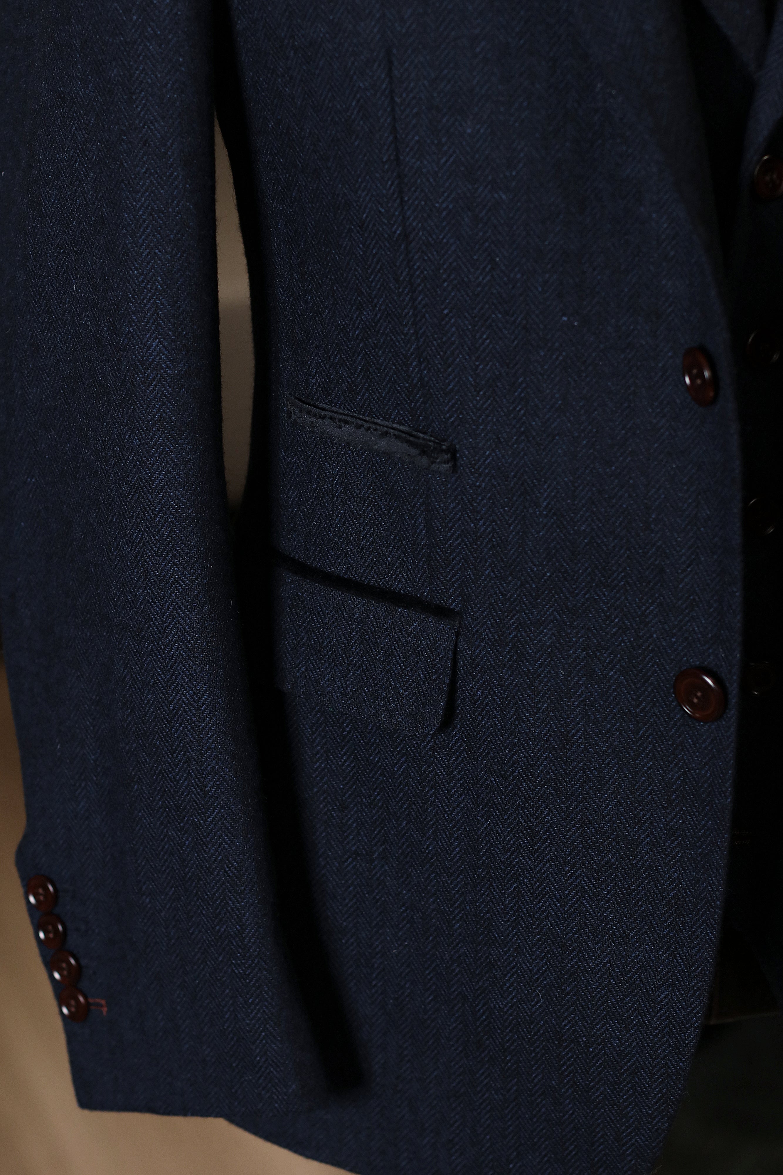 CASTLESON Chief - Herrkostym Marinblå tweed