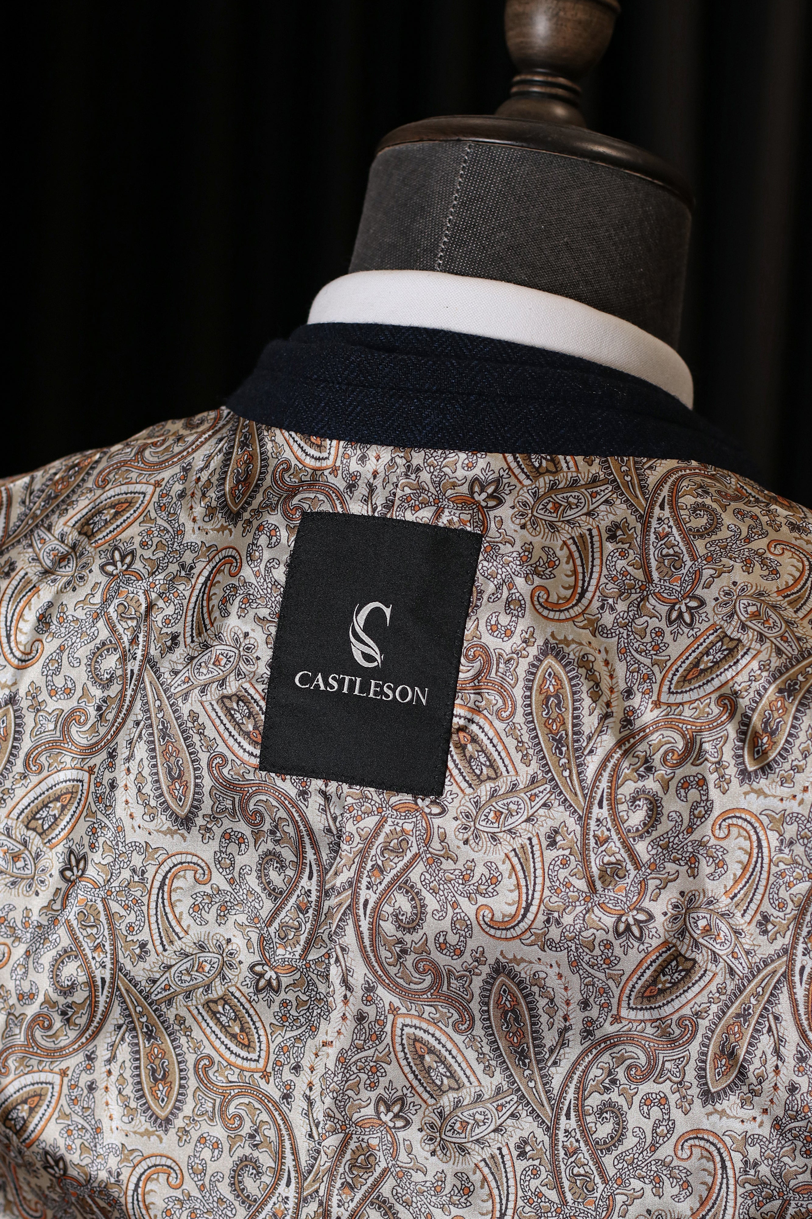 CASTLESON Chief - Herrkostym Marinblå tweed