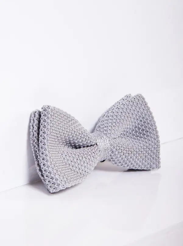 Bow tie Silver Grey Knitted - vlinderstrik