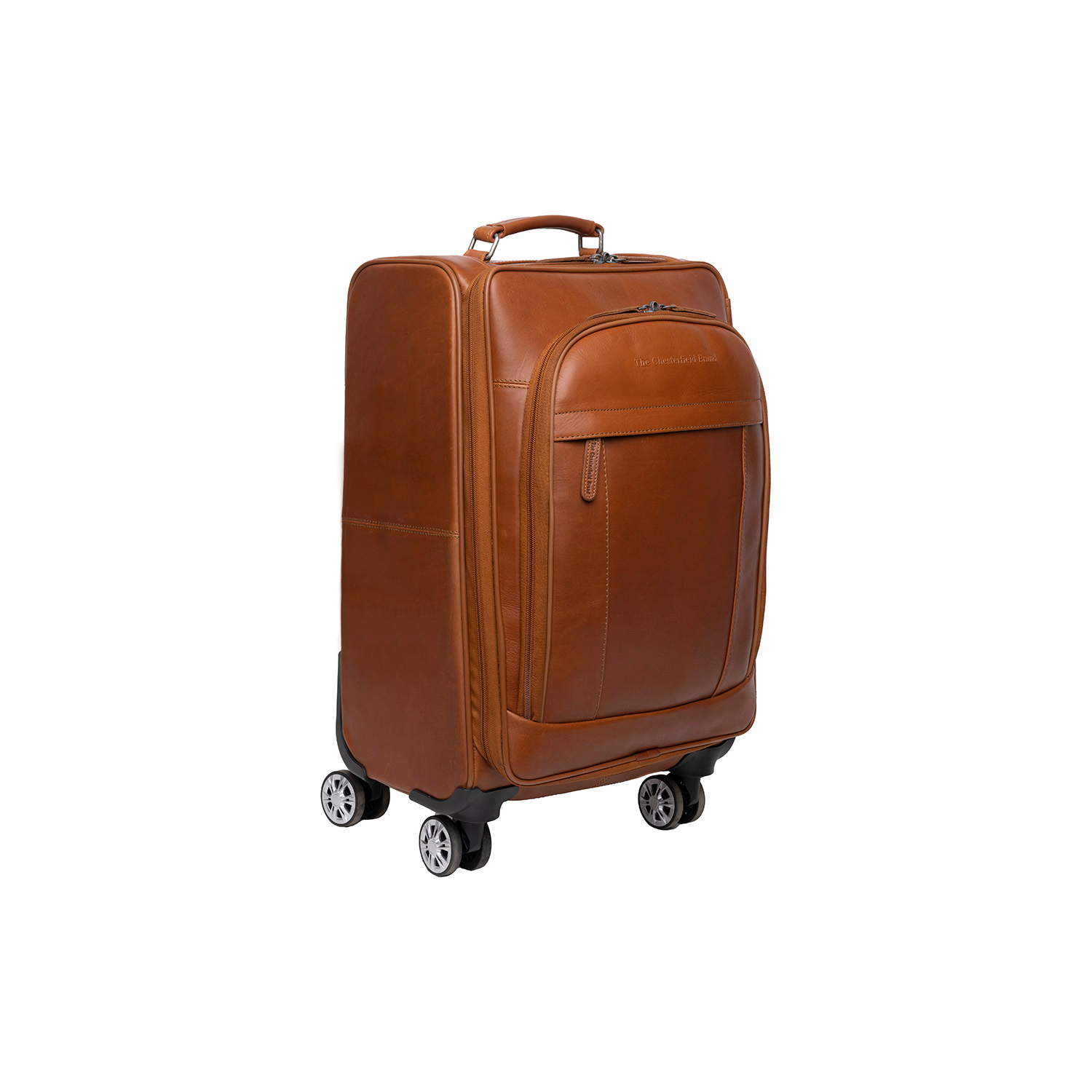 Leren Trolley Koffer Cognac Key Largo