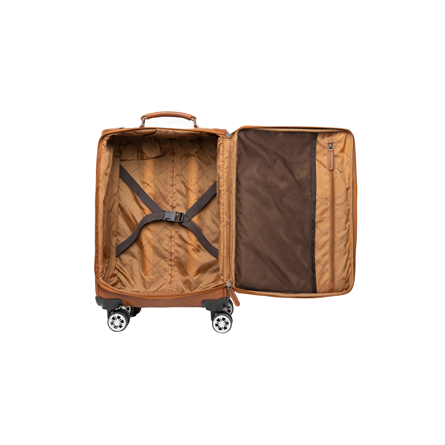Leren Trolley Koffer Cognac Key Largo