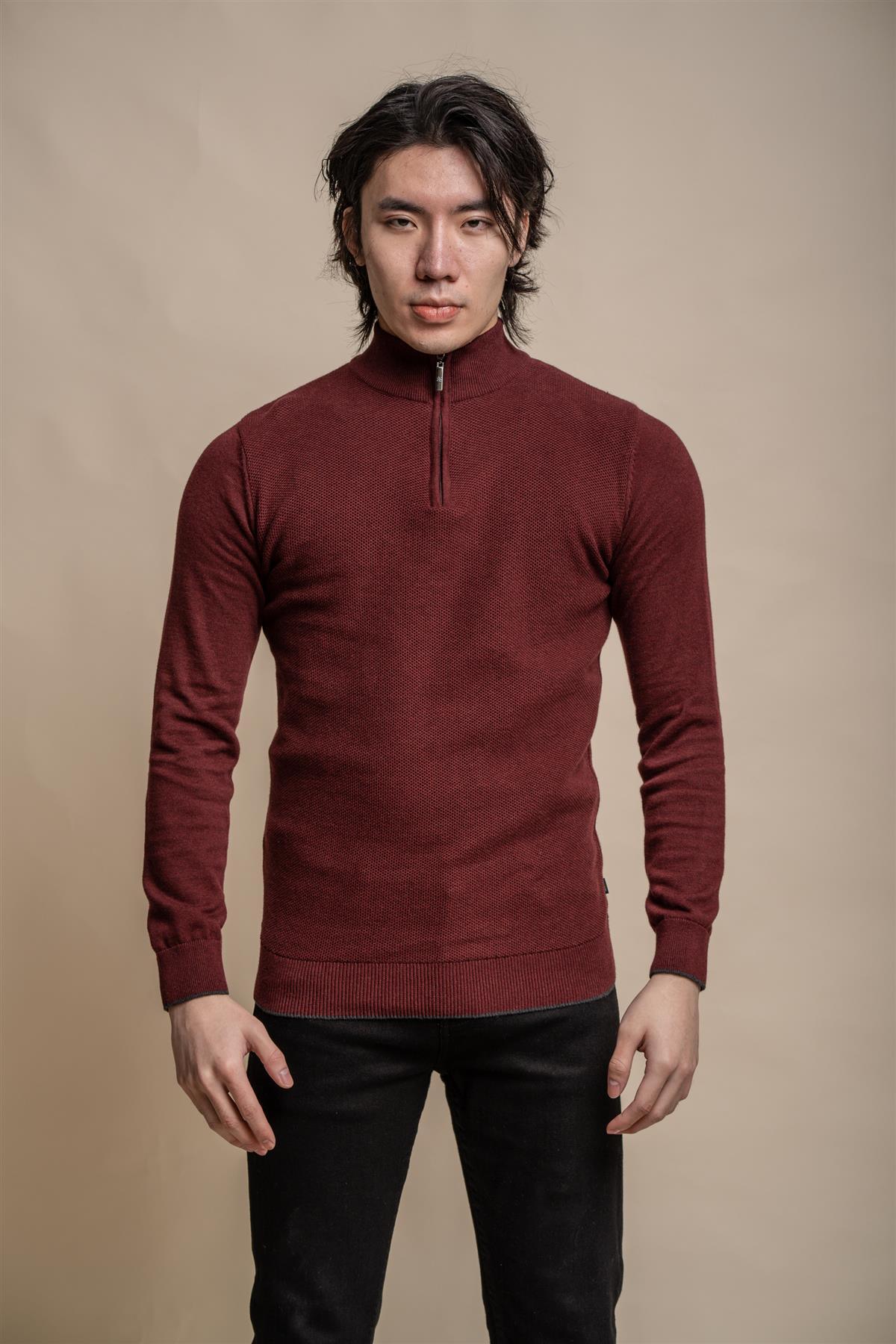 Kyle Navy - Pullover Heren met Rits - Cavani