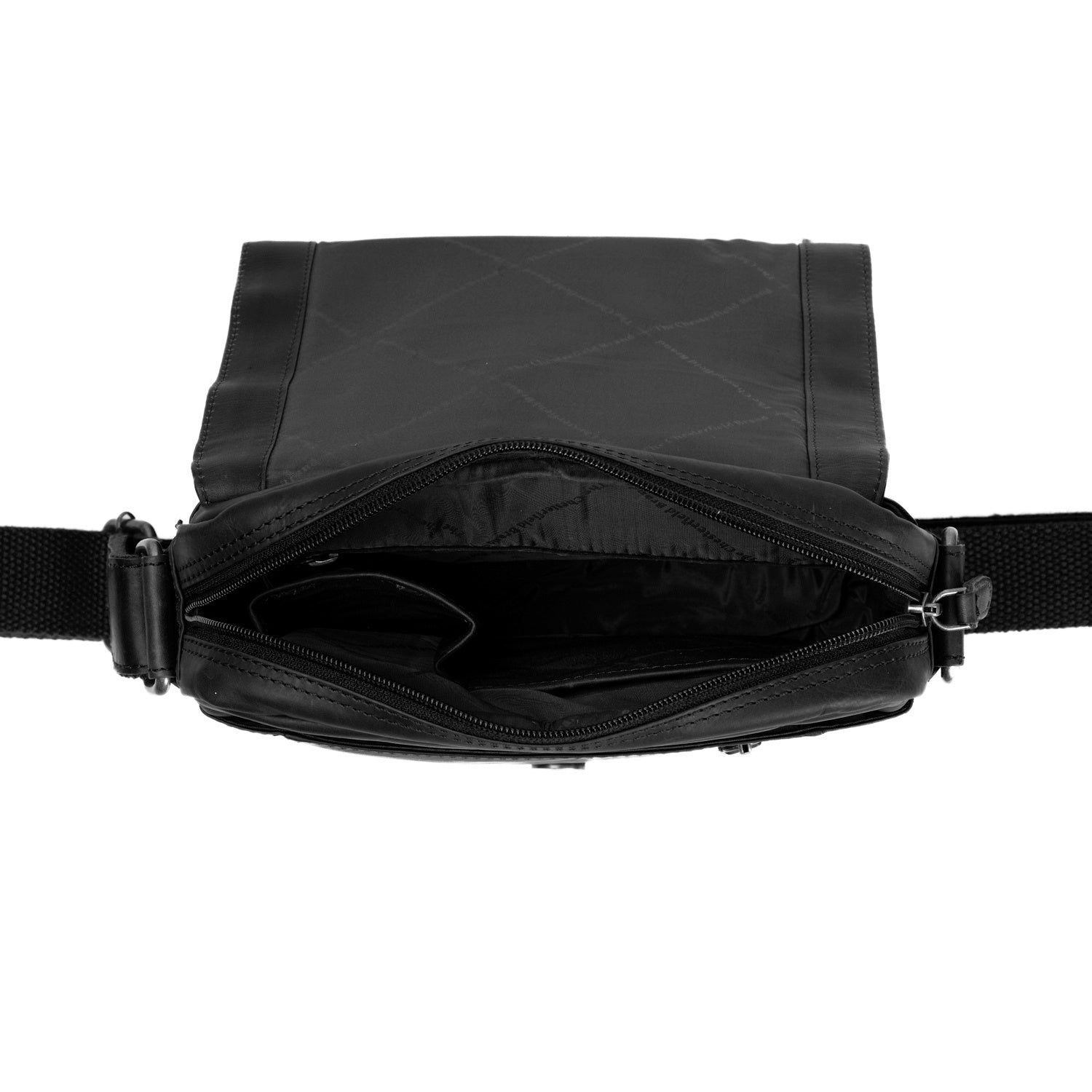 Leren Crossbody Tas Zwart Remy