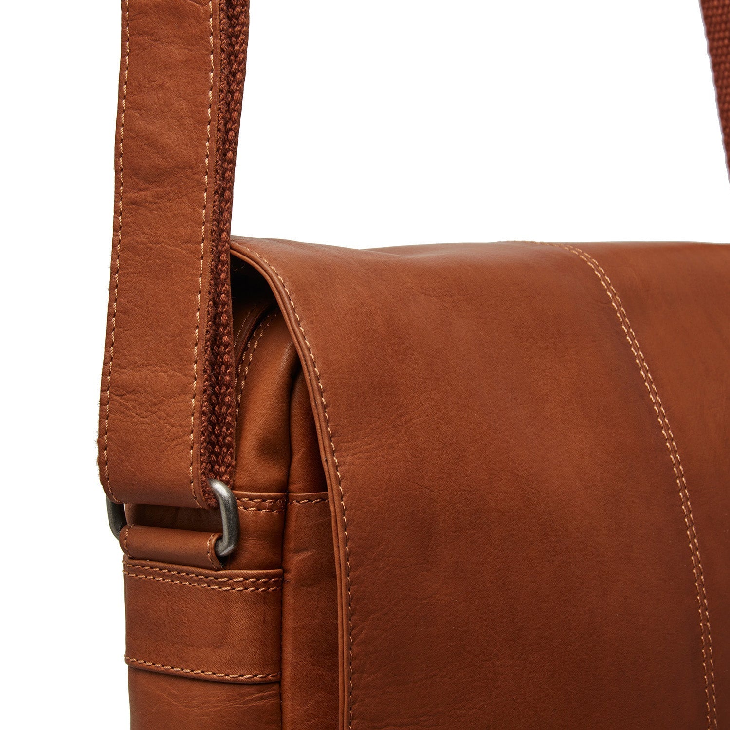 Leren Crossbody Tas Cognac Raphael