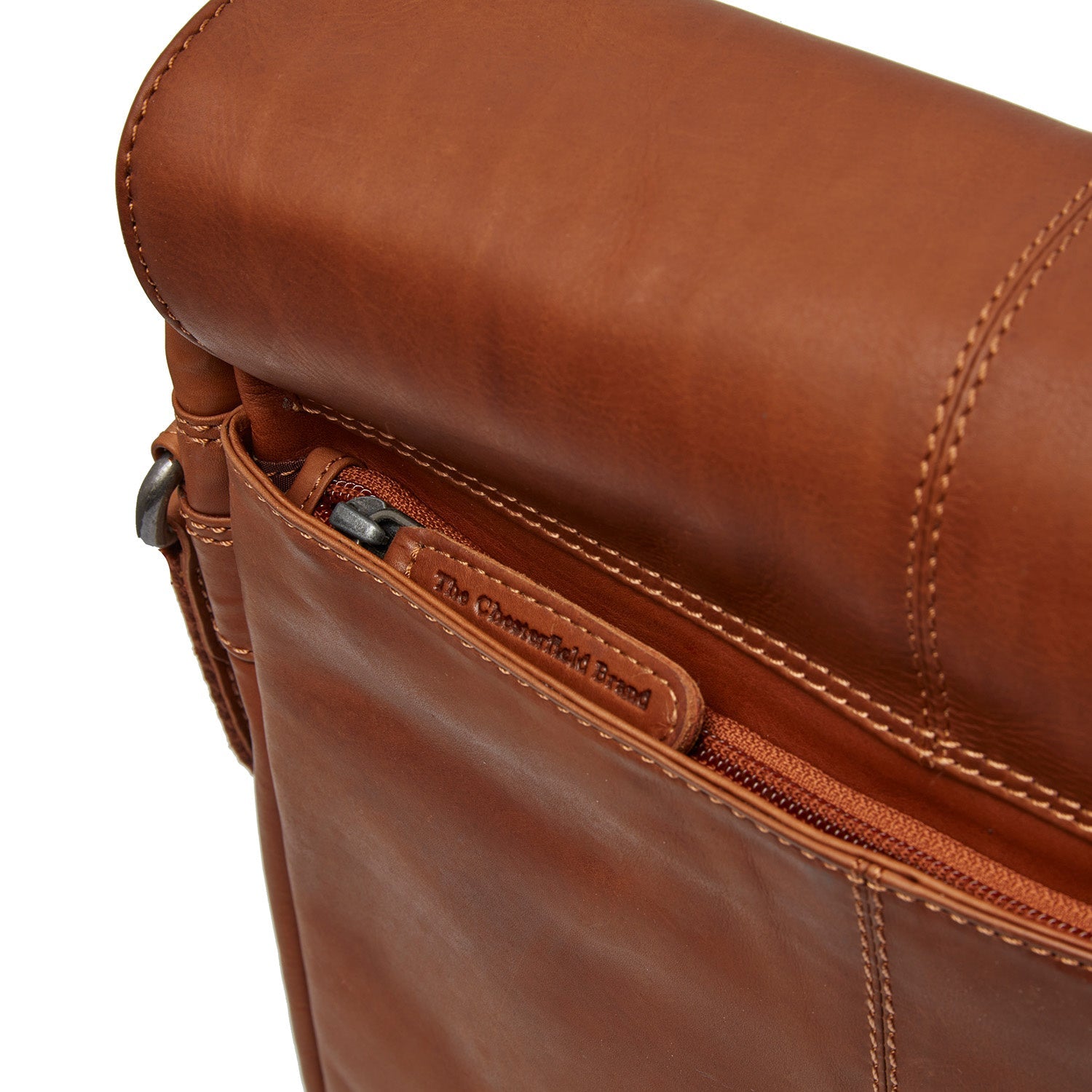 Leren Crossbody Tas Cognac Raphael