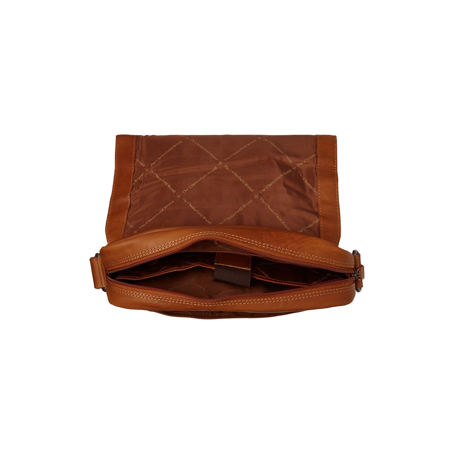 Leren Crossbody Tas Cognac Raphael
