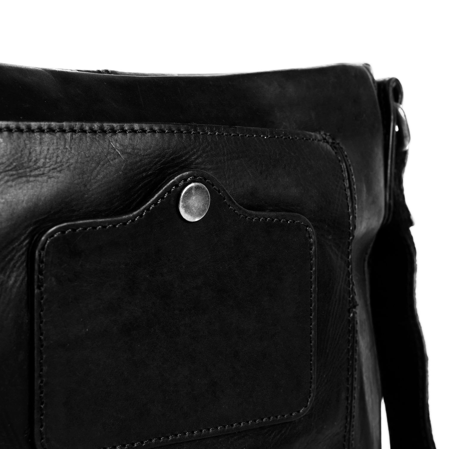 Leren Crossbody Tas Zwart Bodin