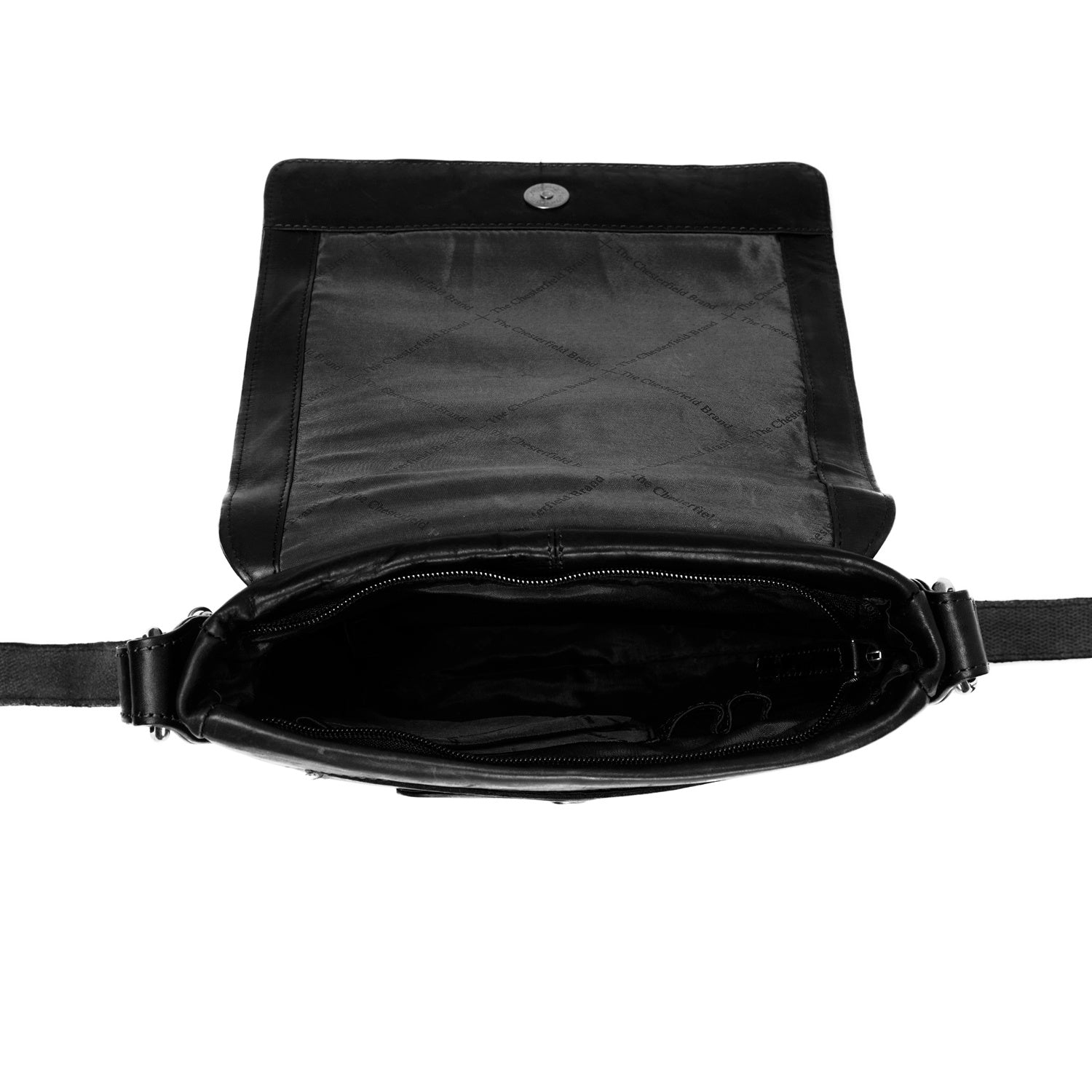 Leren Crossbody Tas Zwart Bodin