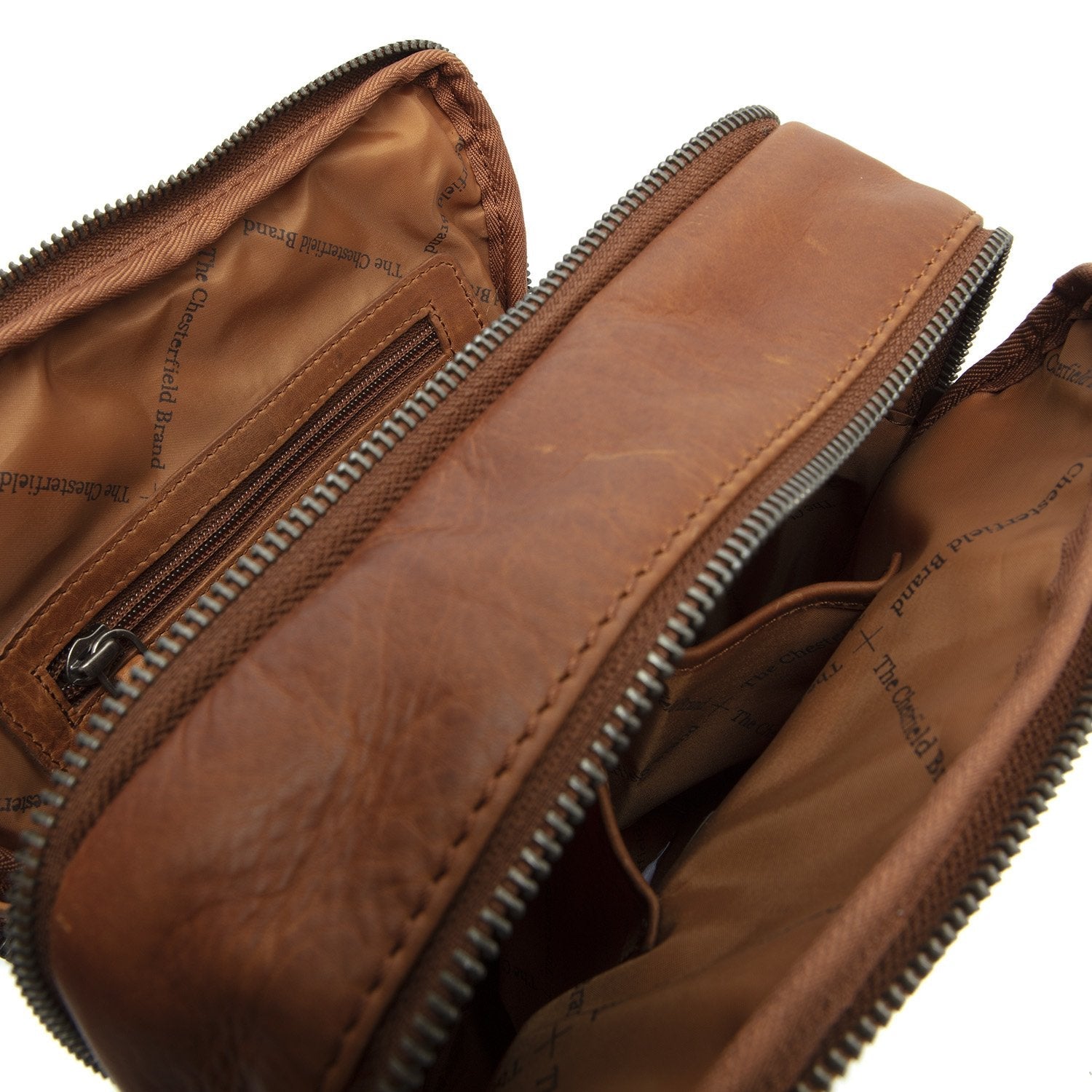Leren Crossbody Tas Cognac Alva