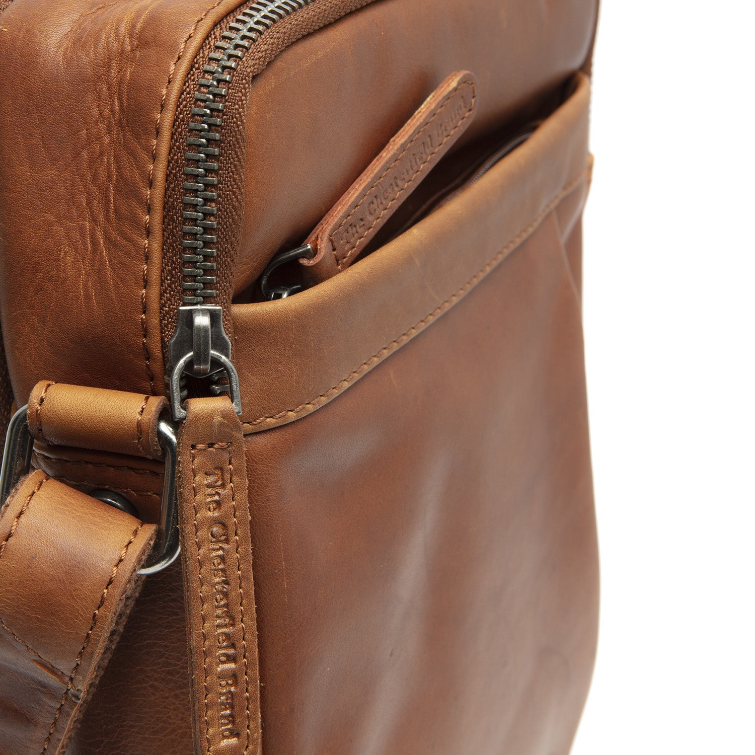 Leren Crossbody Tas Cognac Alva