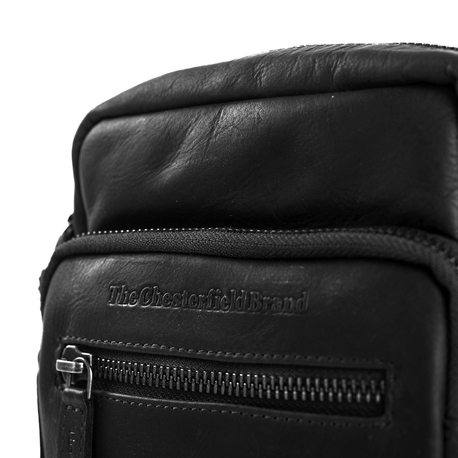 Leren Crossbody Tas Zwart Bremen