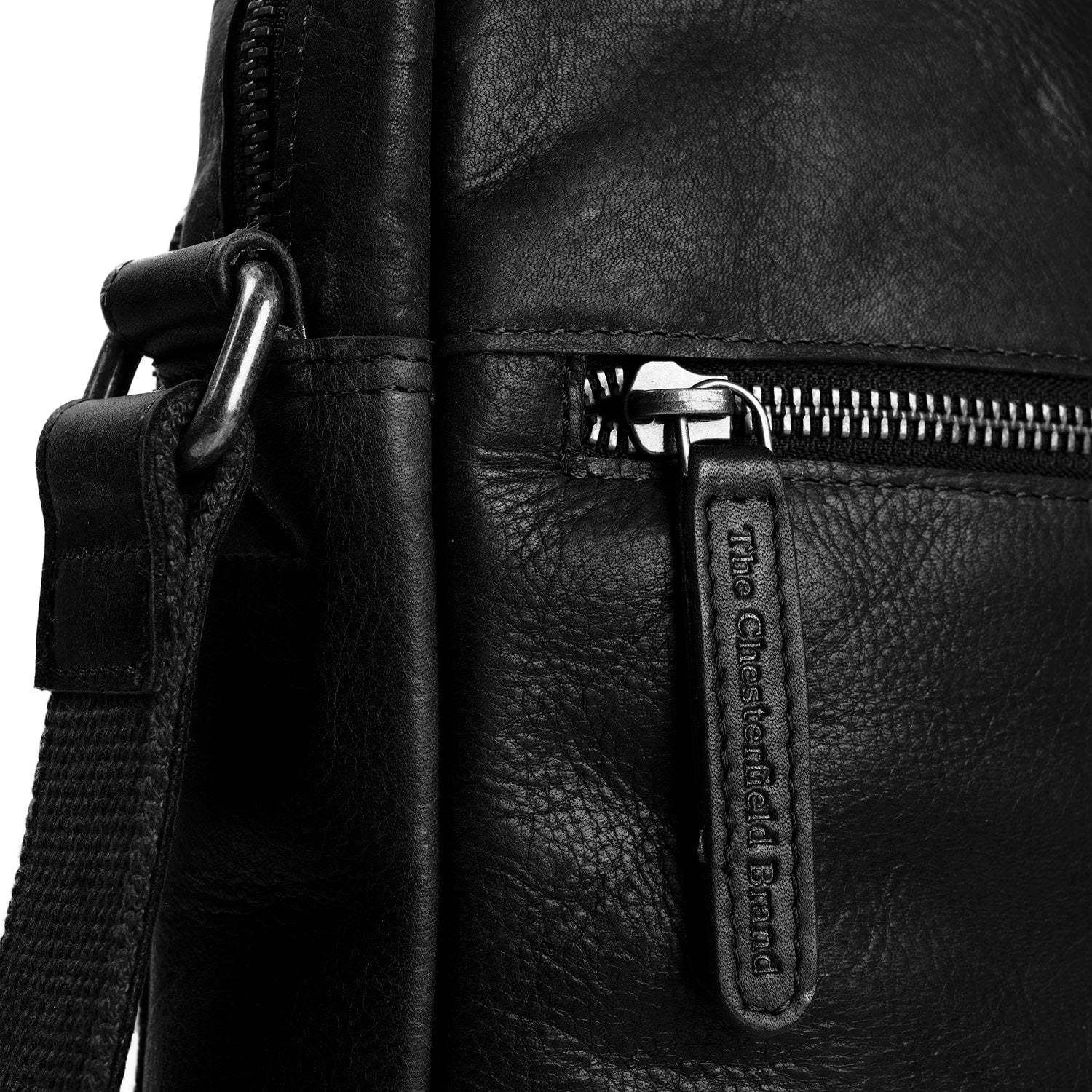 Leren Crossbody Tas Zwart Dessau