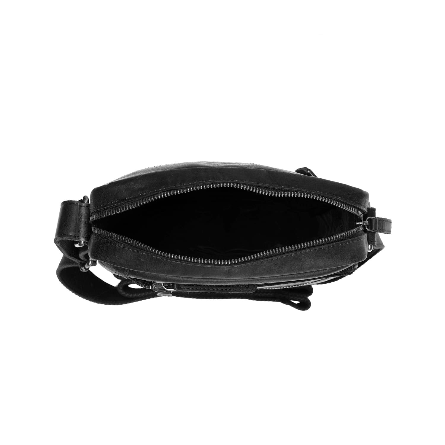 Leren Crossbody Tas Zwart Dessau