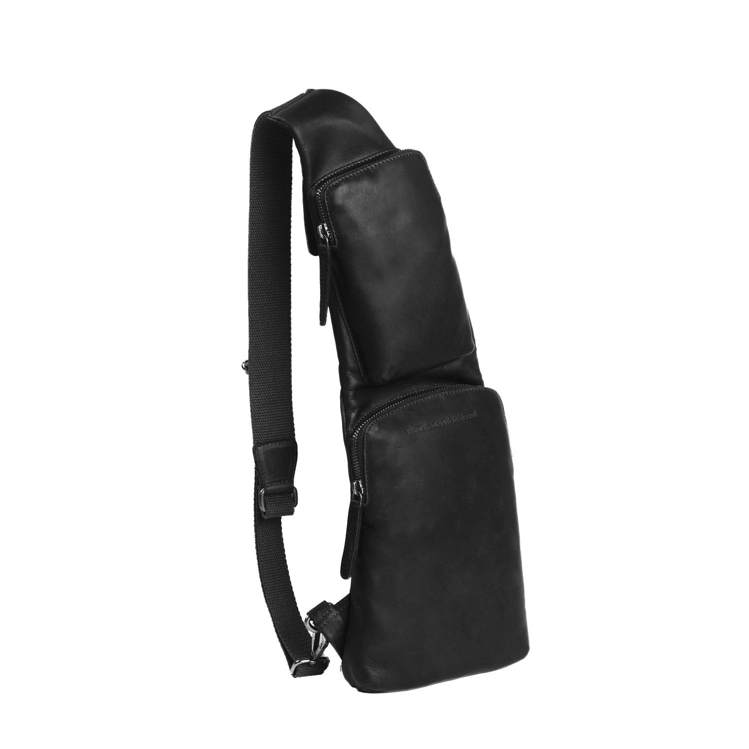 Leren Sling Bag Zwart Logan