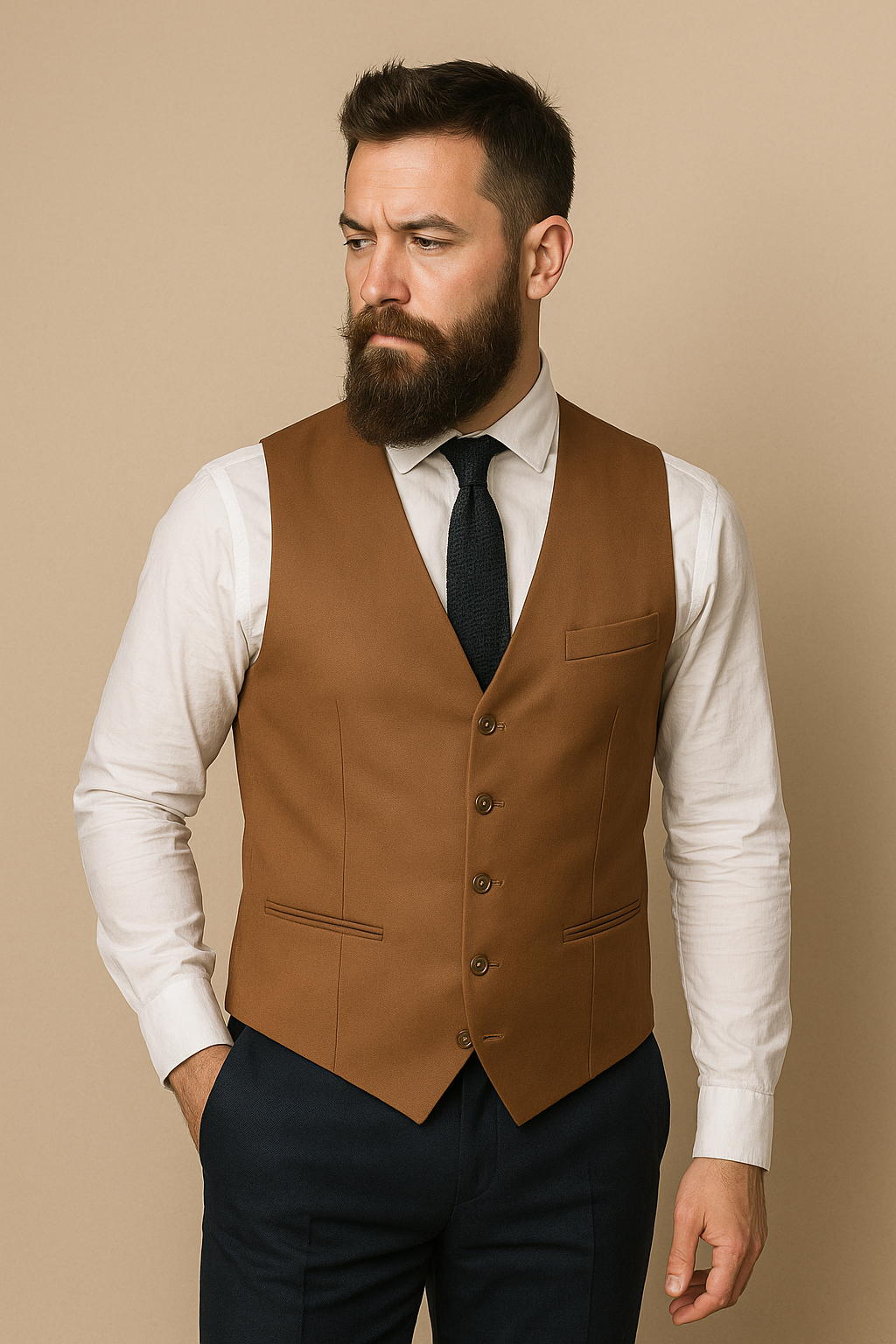 CASTLESON - Gilet Bradley Tan