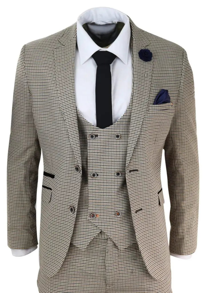 Driedelig heren kostuum Cavani Elwood houndstooth - 46/S -