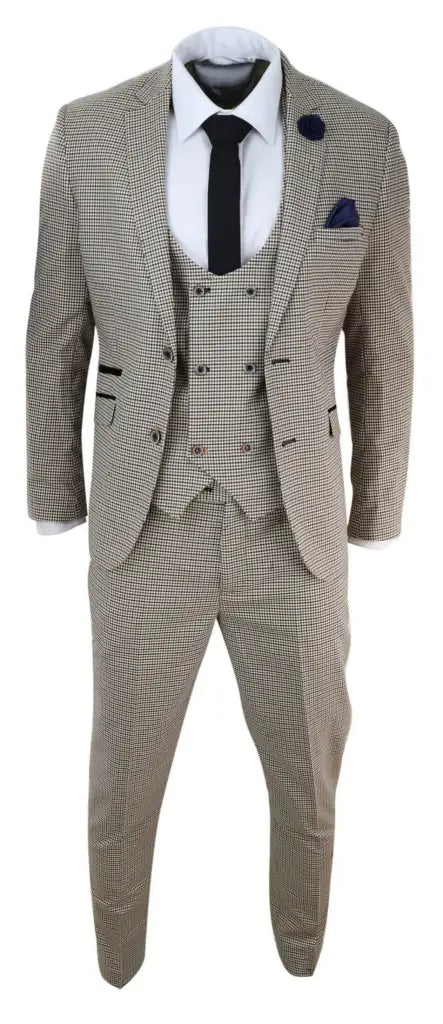 Driedelig heren kostuum Cavani Elwood houndstooth -