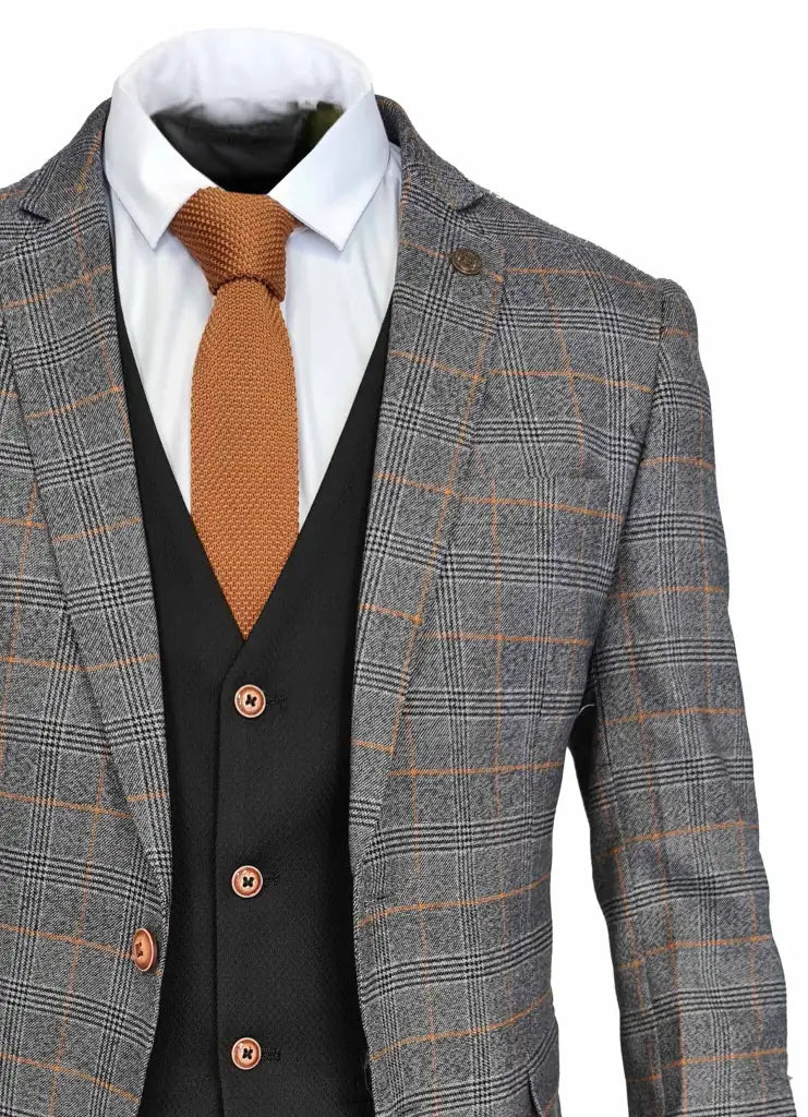 Driedelig kostuum Jenson grey mix and match - driedelig pak Driedelig kostuum Jenson grey mix and match - driedelig pak