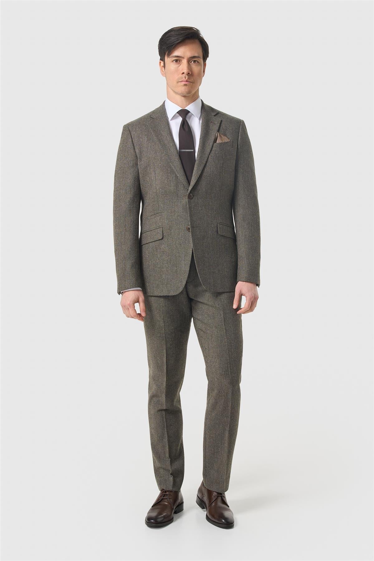 Cavani Thomas colbert heren – saliegroen tweed 4
