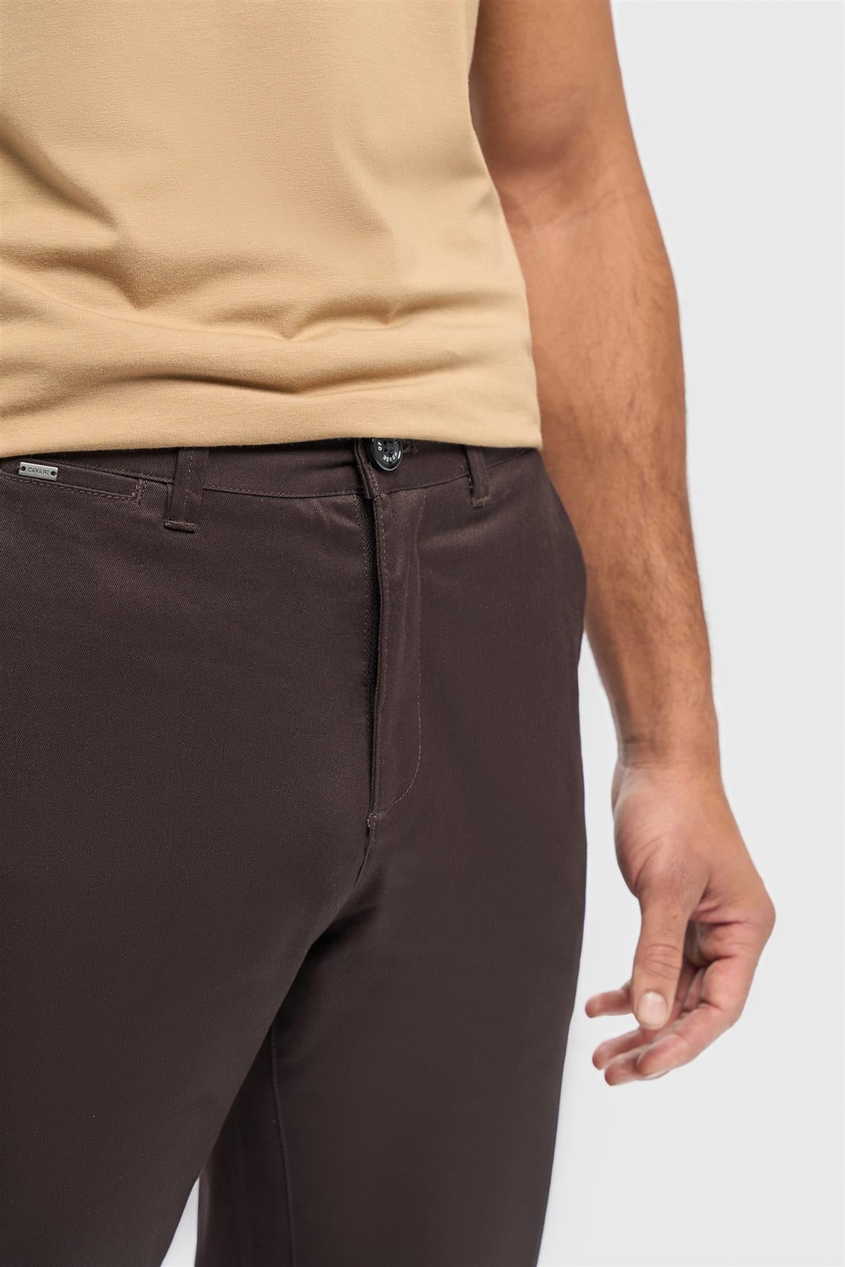Cavani Dakota Chocolate - Korte chino broek heren 4
