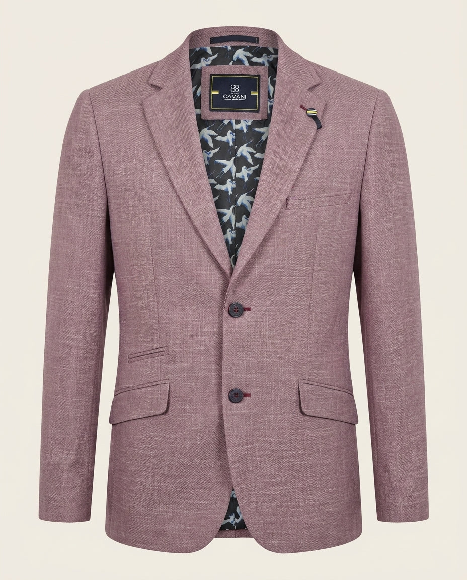 Cavani - Colbert Lilac Slim Fit — voorkant
