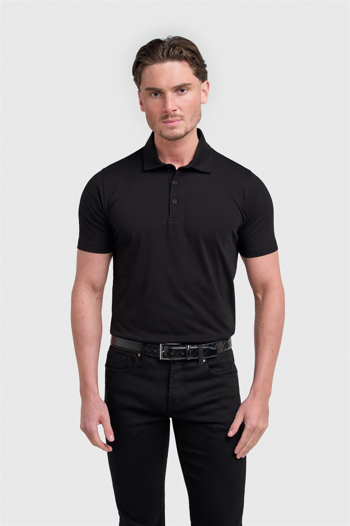 Cavani Sanchez Black - Katoenen polo heren 1