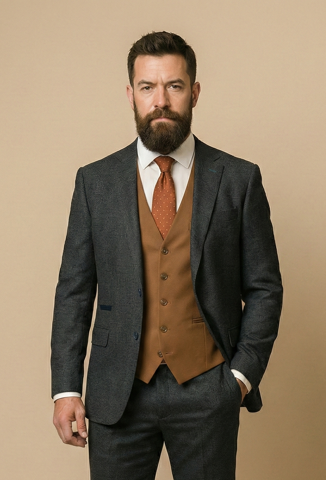 CASTLESON Marshal Olive - Driedelig Herenpak Mix and Match