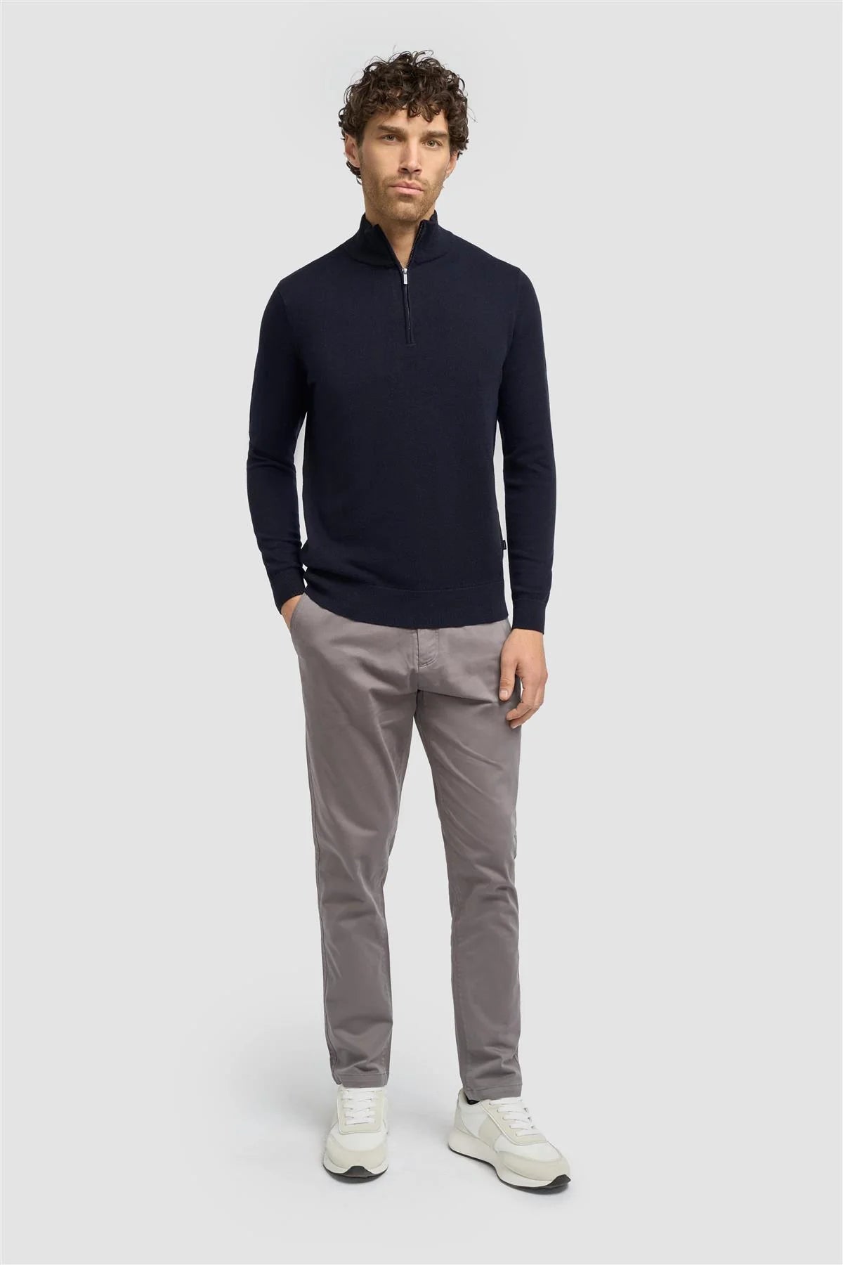 Cavani Ivano Navy - Pullover Heren met Rits