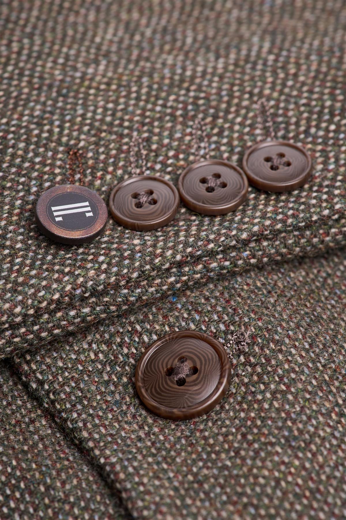 Thomas Sage Tweed driedelig herenpak | Olijfgroen 10
