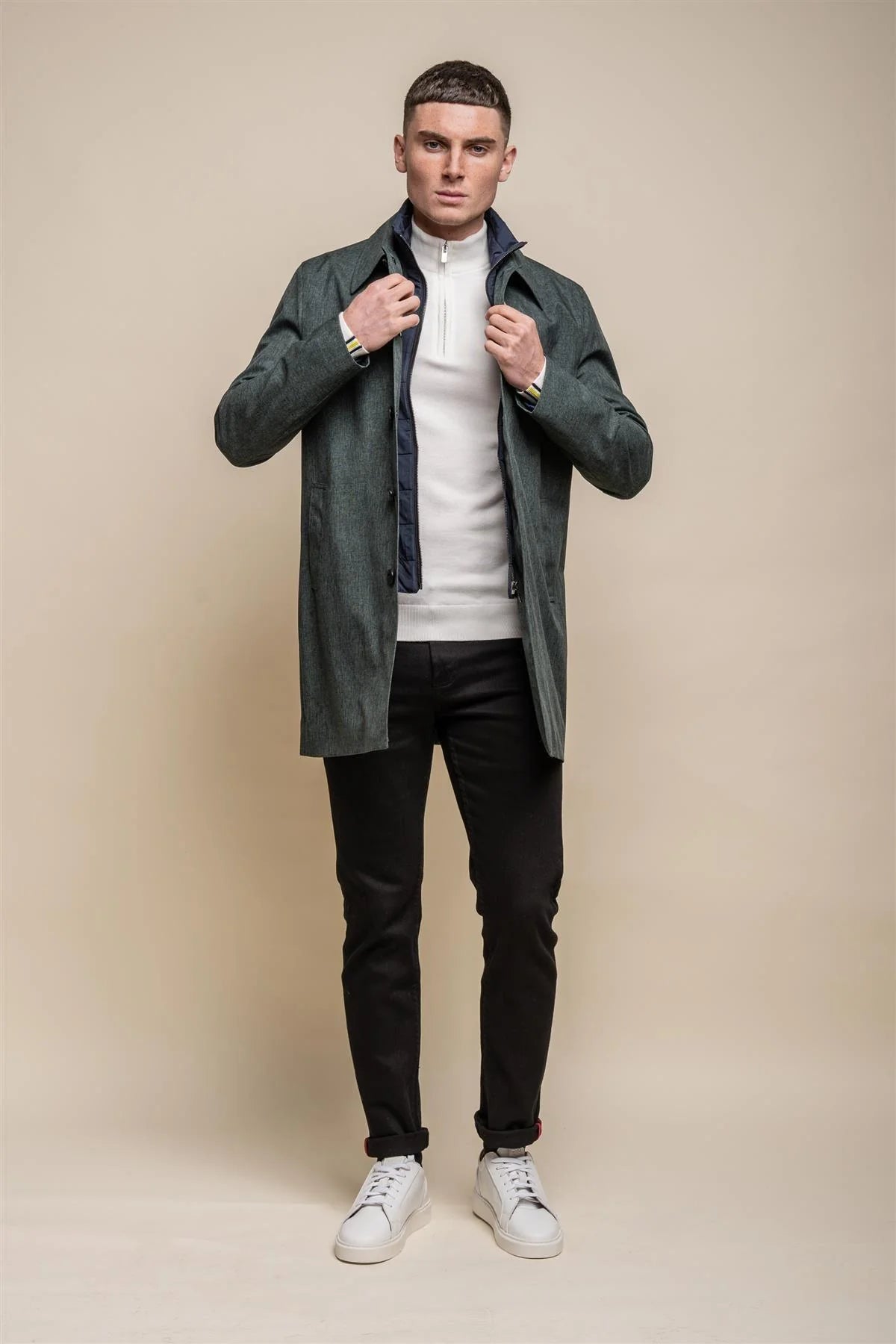 Cavani Brando Mac Coat - Olive