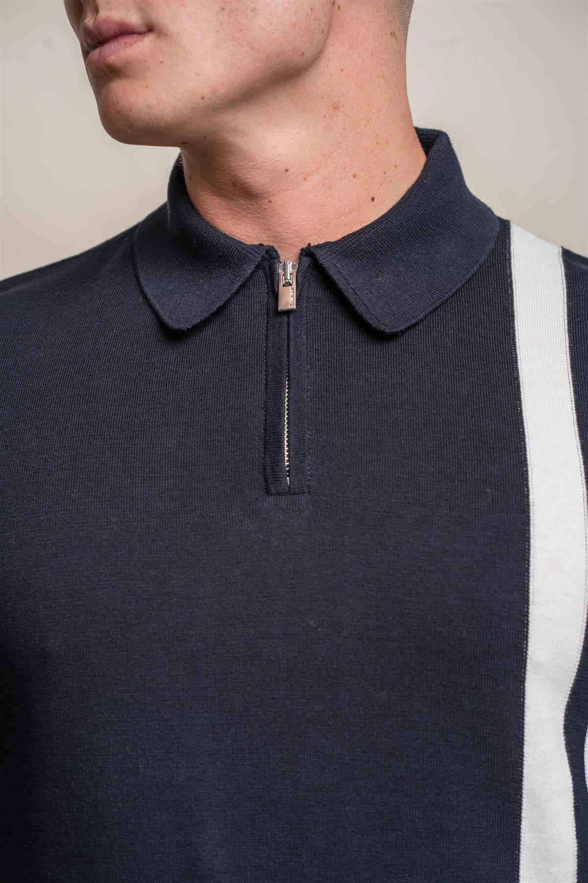 Diablo Navy - Pullover Heren met Rits - Cavani