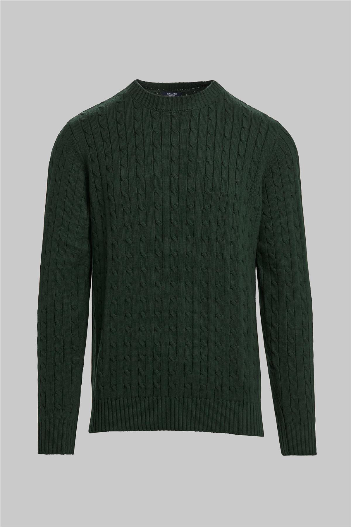 Cavani Foston Dark Green - Kabeltrui heren 3