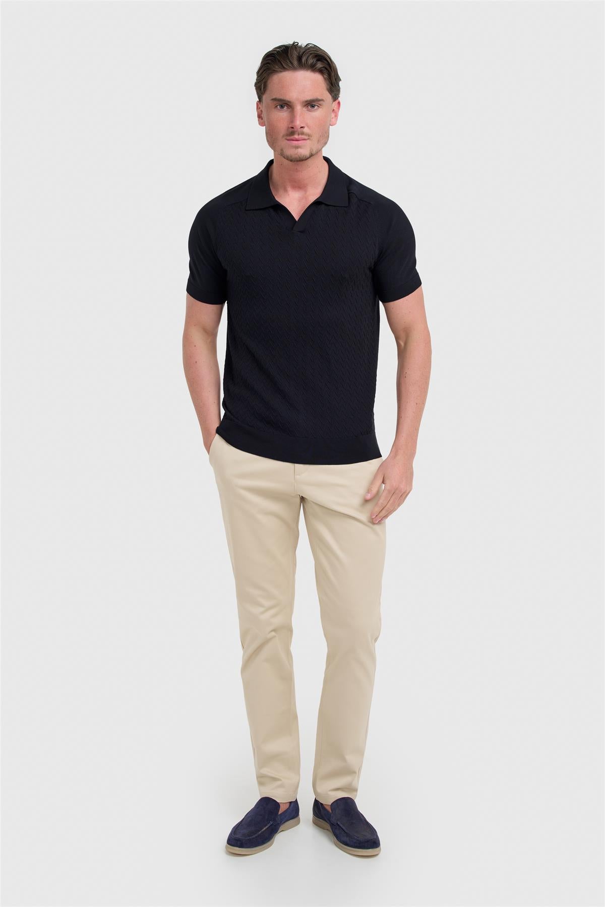 Cavani Turin Navy - Gebreide polo heren 2