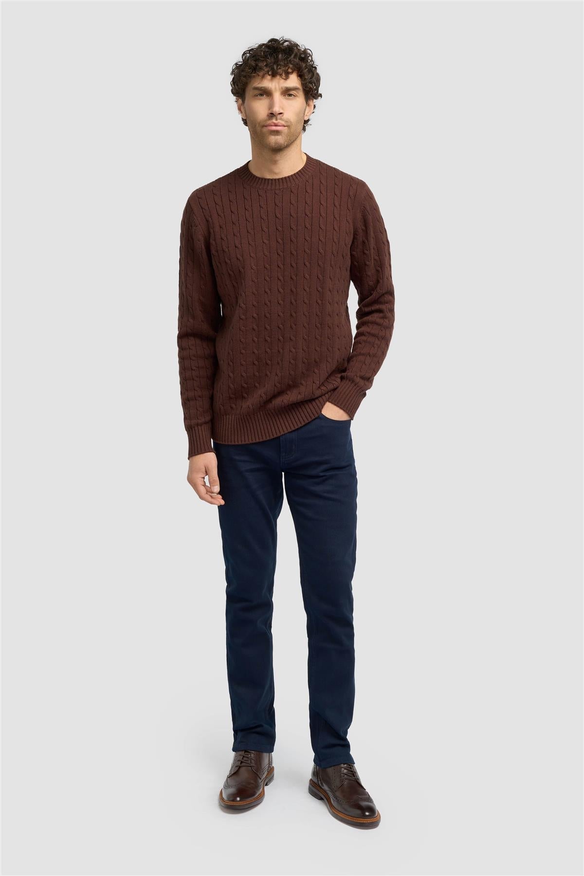 Cavani Foston Brown - Kabeltrui heren 2