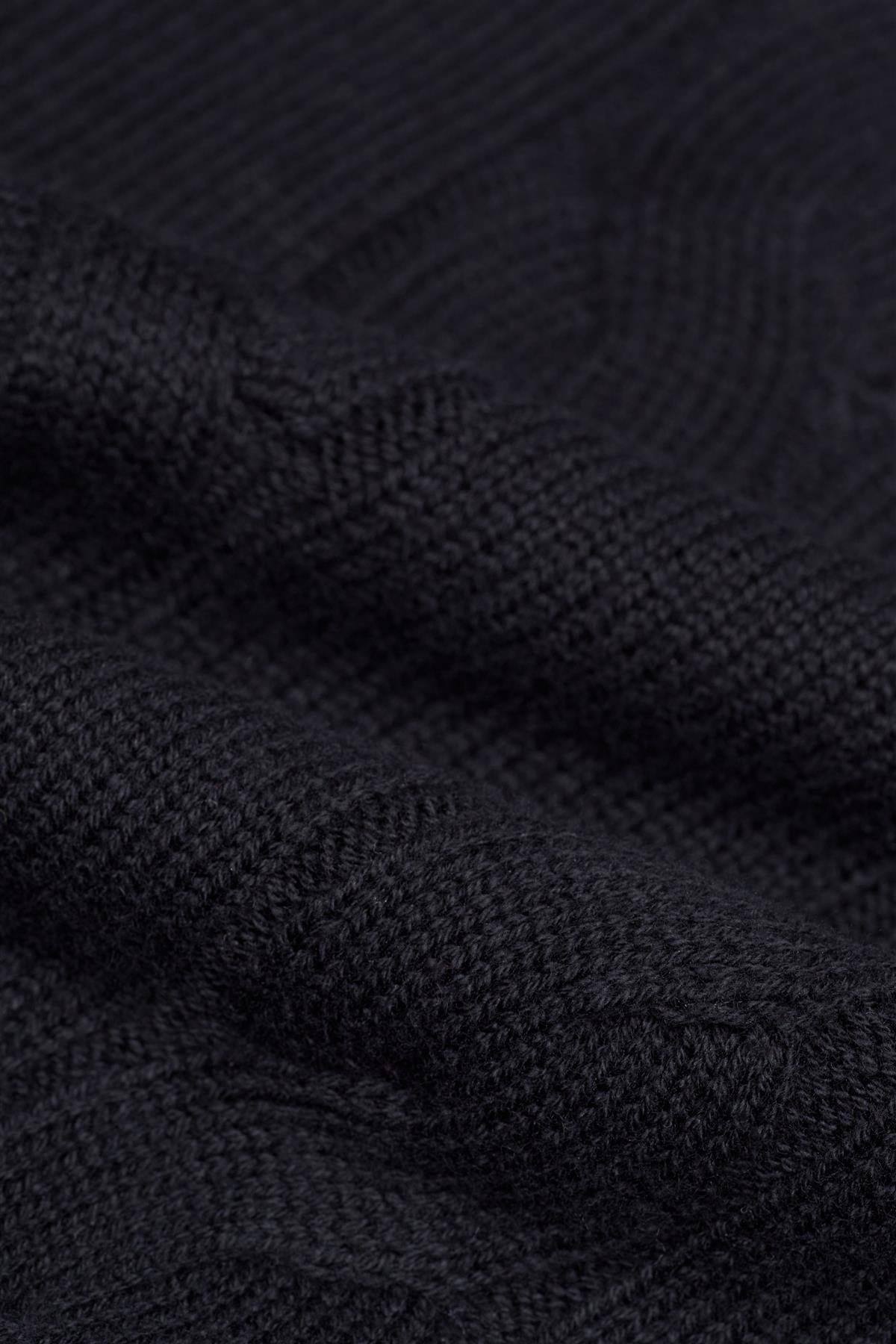 Cavani Archie Navy - Kabelgebreide coltrui heren 4