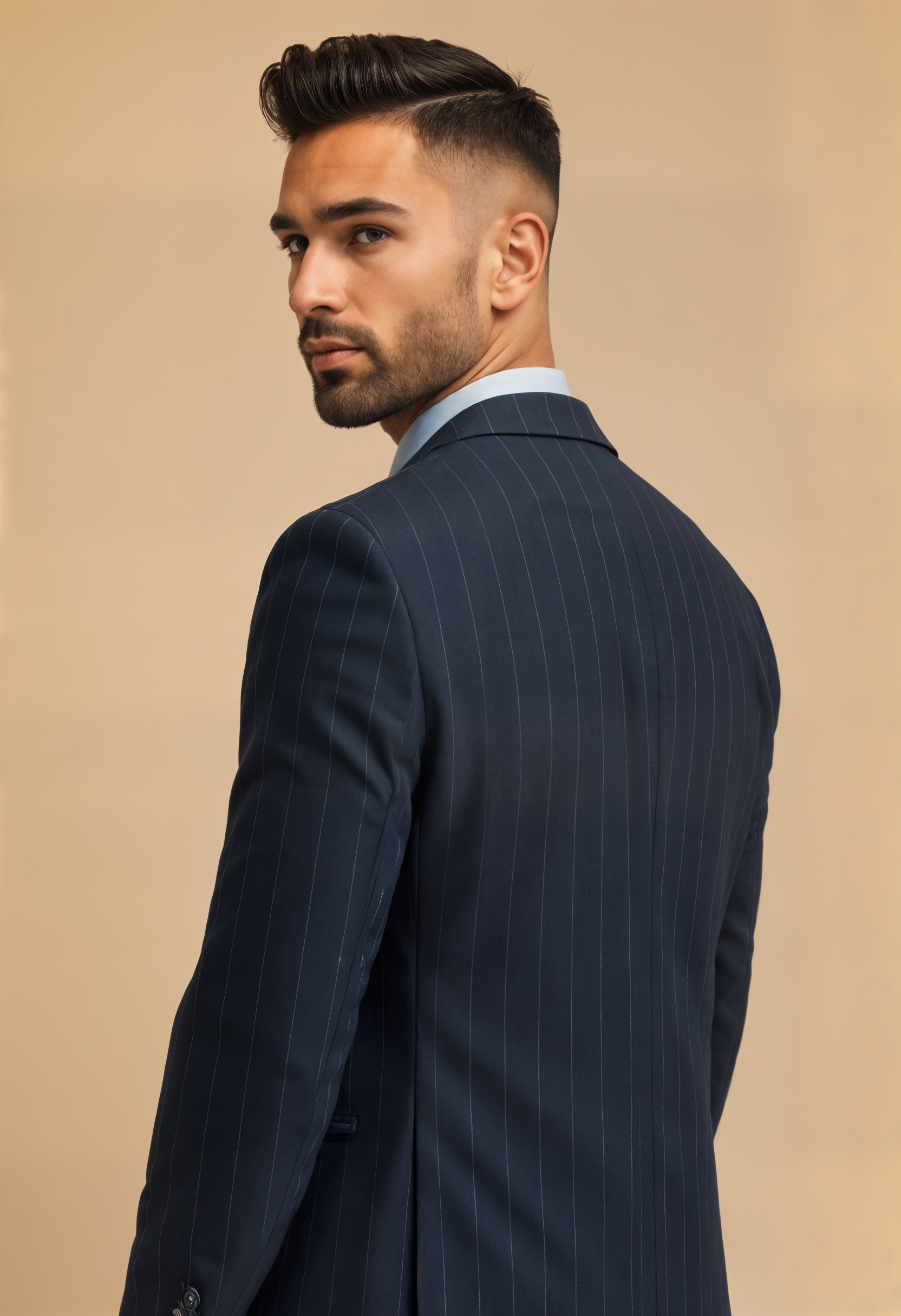 Navy blauw gestreept pak voor Heren - Cavani Invincible Suit