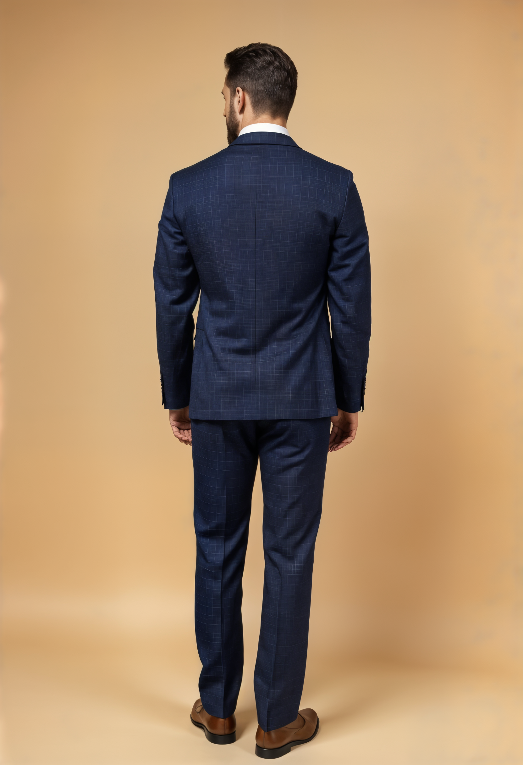 CASTLESON Phantom - Driedelig Herenpak Navy/Tan Mix & Match