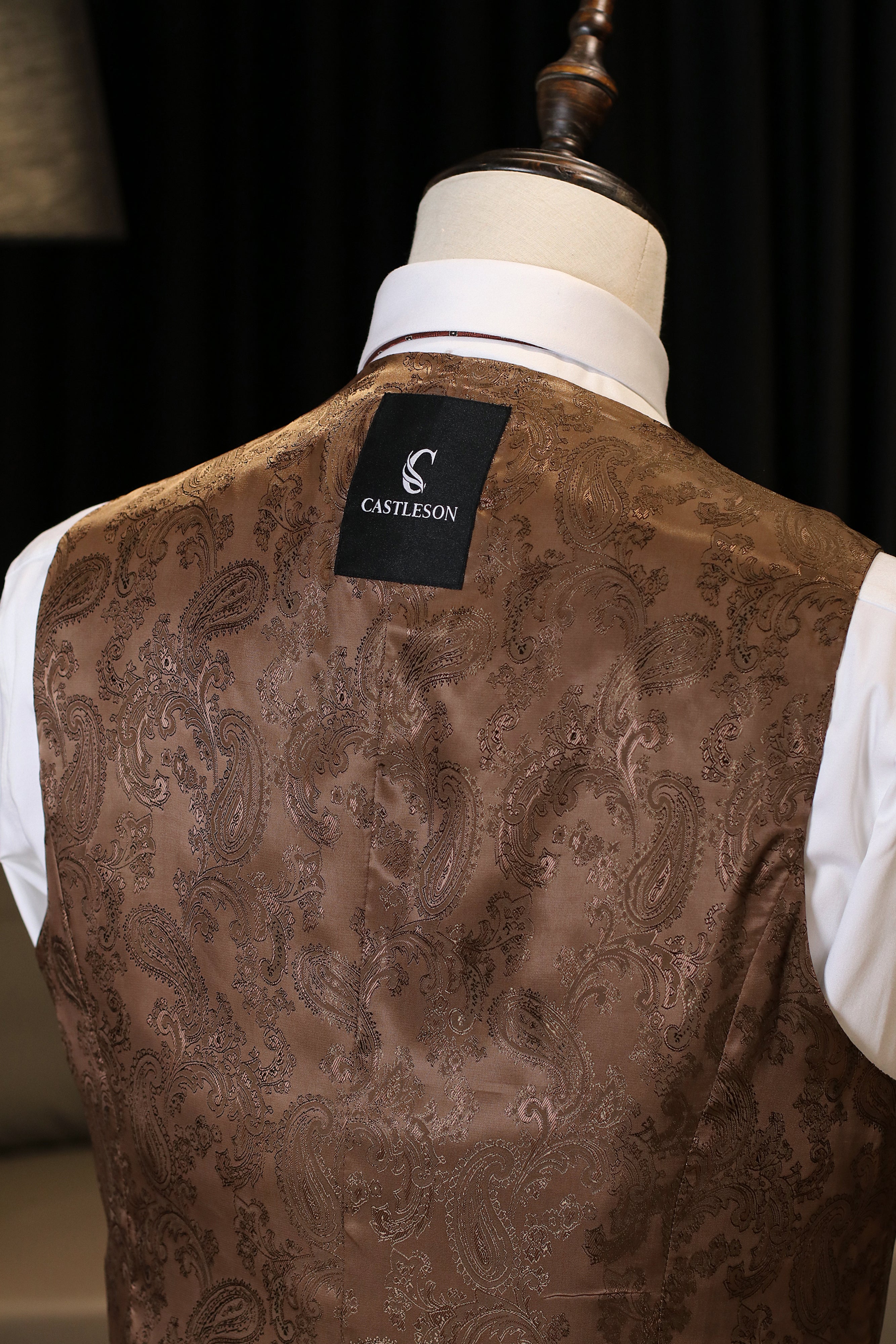 CASTLESON Admiral - Driedelig Herenpak Check Navy