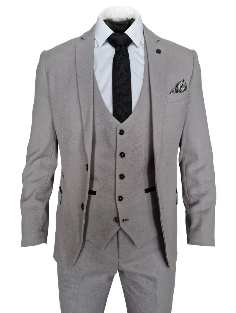 Grijs 3-delig pak - Marc Darcy Edwin Silver suit - driedelig