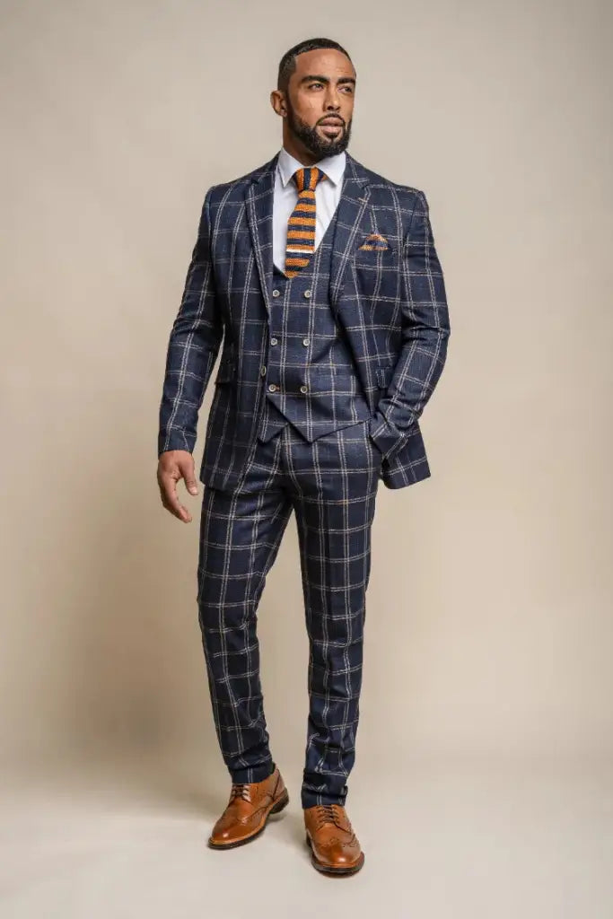 Hardy Navy Suit 3-Delig pak Gentlemans suit - driedelig pak