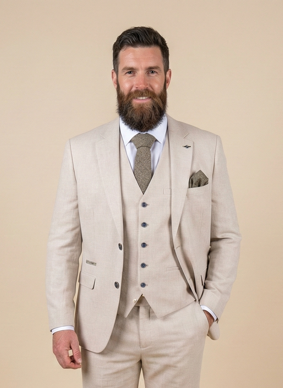 Driedelig pak - Cavani Miami Beige