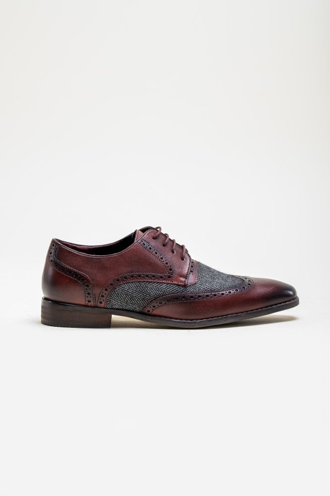 Cavani Faro Tweed Schoenen Bordo - schoenen