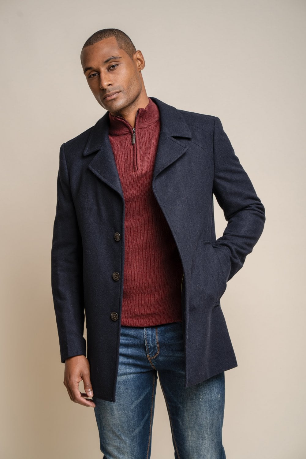 Cavani Nelson coat - Navy - jas