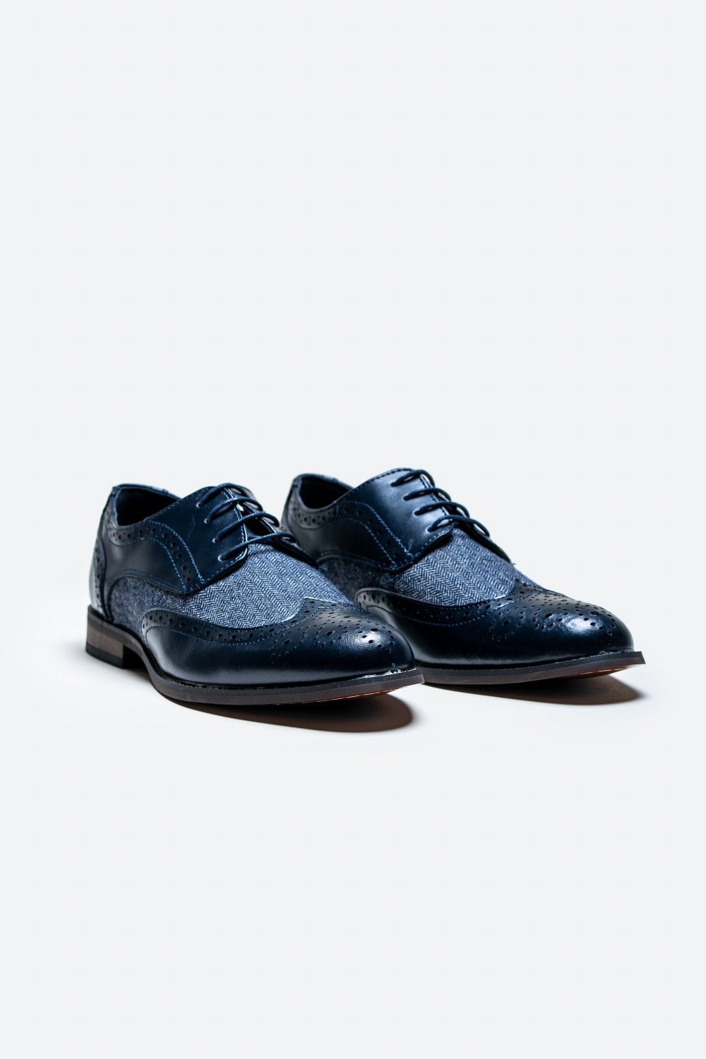 Cavani Oliver Tweed Schoenen - Navy - schoenen