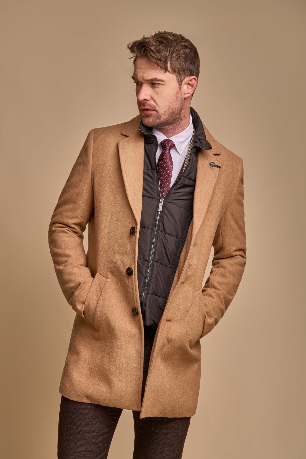 Cavani Sanford coat - Camel - jas