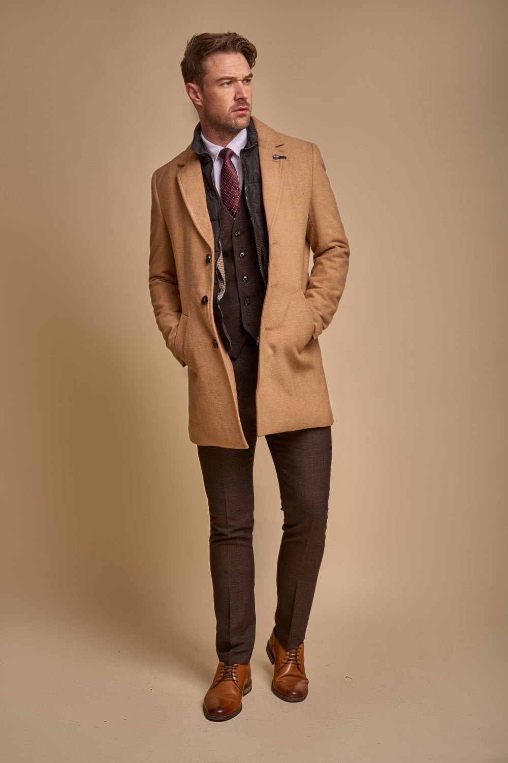 Cavani Sanford coat - Camel - jas